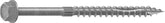 Camo 0368209 Structural Screw, 1/4 in Thread, 4 in L, Hex Head, Hex Drive, Sharp Point, Hot-Dipped Galvanized, 250